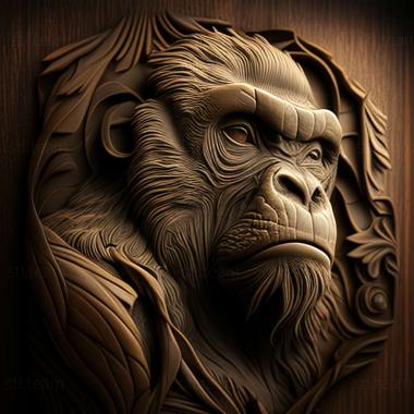 3D модель Нотогомфская горилла (STL)